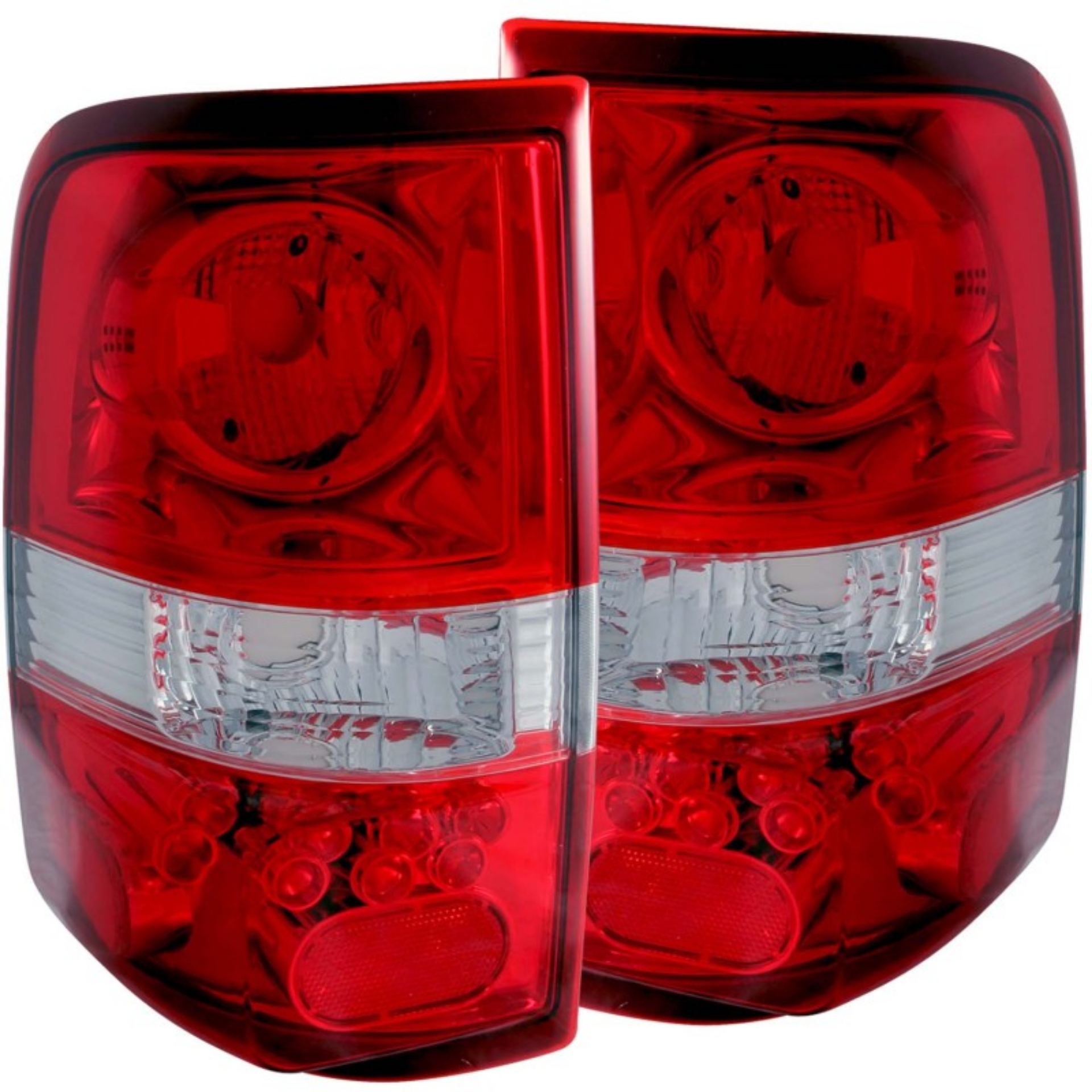 Picture of ANZO 2004-2008 Ford F-150 Taillights Red-Clear - LED Style
