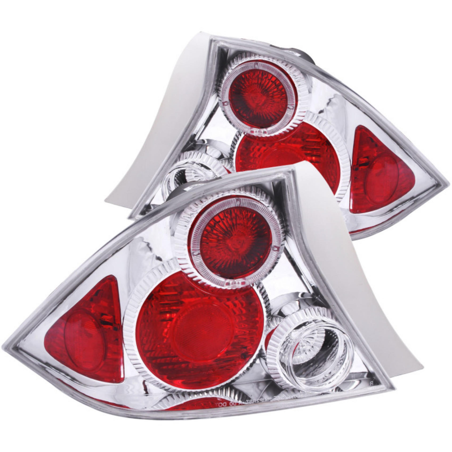 Picture of ANZO 2001-2003 Honda Civic Taillights Chrome w- Halo