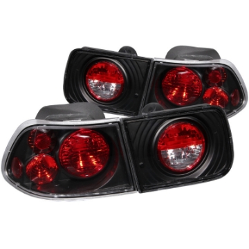 Picture of ANZO 1996-2000 Honda Civic Coupe Taillights Black