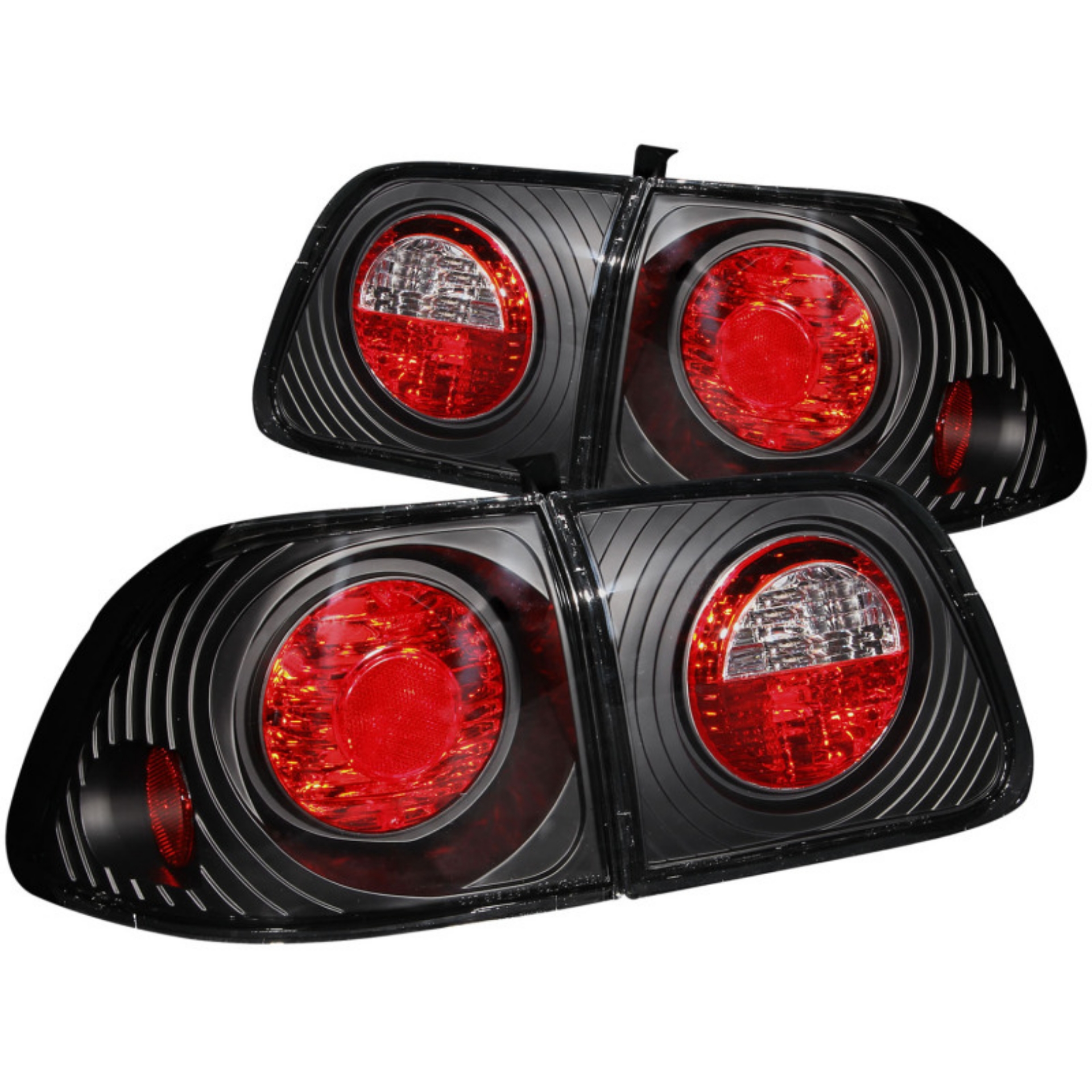 Picture of ANZO 1999-2000 Honda Civic Taillights Black