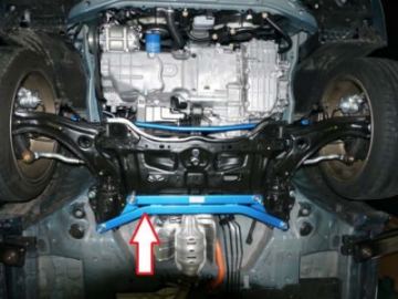 Picture of Cusco Lower ARM Bar VER2 Front FIT GE8 CR-Z ZF1 inSIGHT FF OK W- VER1