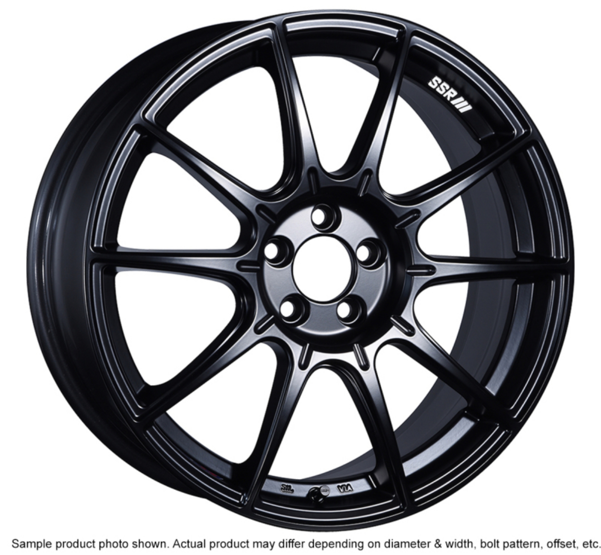Picture of SSR GTX01 17x7 5x100 50mm Offset Flat Black Wheel