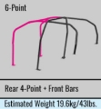 Picture of Cusco Chro-moly Roll Cage 6 Point Through Dash 4 Passenger CZ4A S-O - No Cancel
