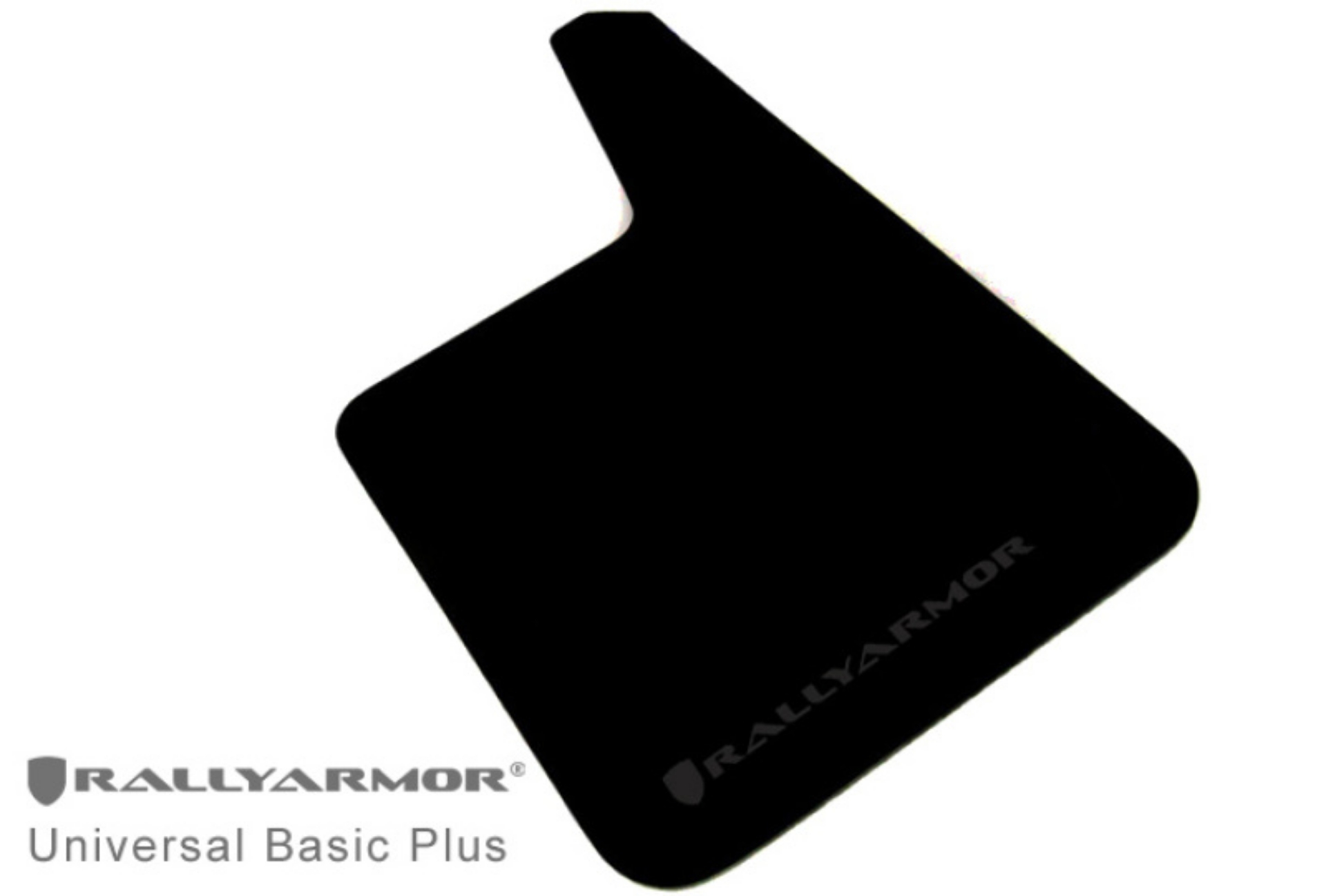 Picture of Rally Armor Universal Fit No Hardware Basic Plus Black Mud Flap w- Black Logo