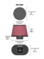 Picture of K&N Filter Universal X Stream Clamp-On 3in Flange ID 6inx8in Base 5inx5in Top 6-5in Height