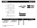 Picture of StopTech Performance 11-00-02 Infiniti G20-10-00-04 I30-I35 Rear Brake Pads