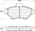 Picture of StopTech Performance 94-98 Ford Mustang - 93-97 Thunderbird - 93-97 Mercury Cougar Front Brake Pads