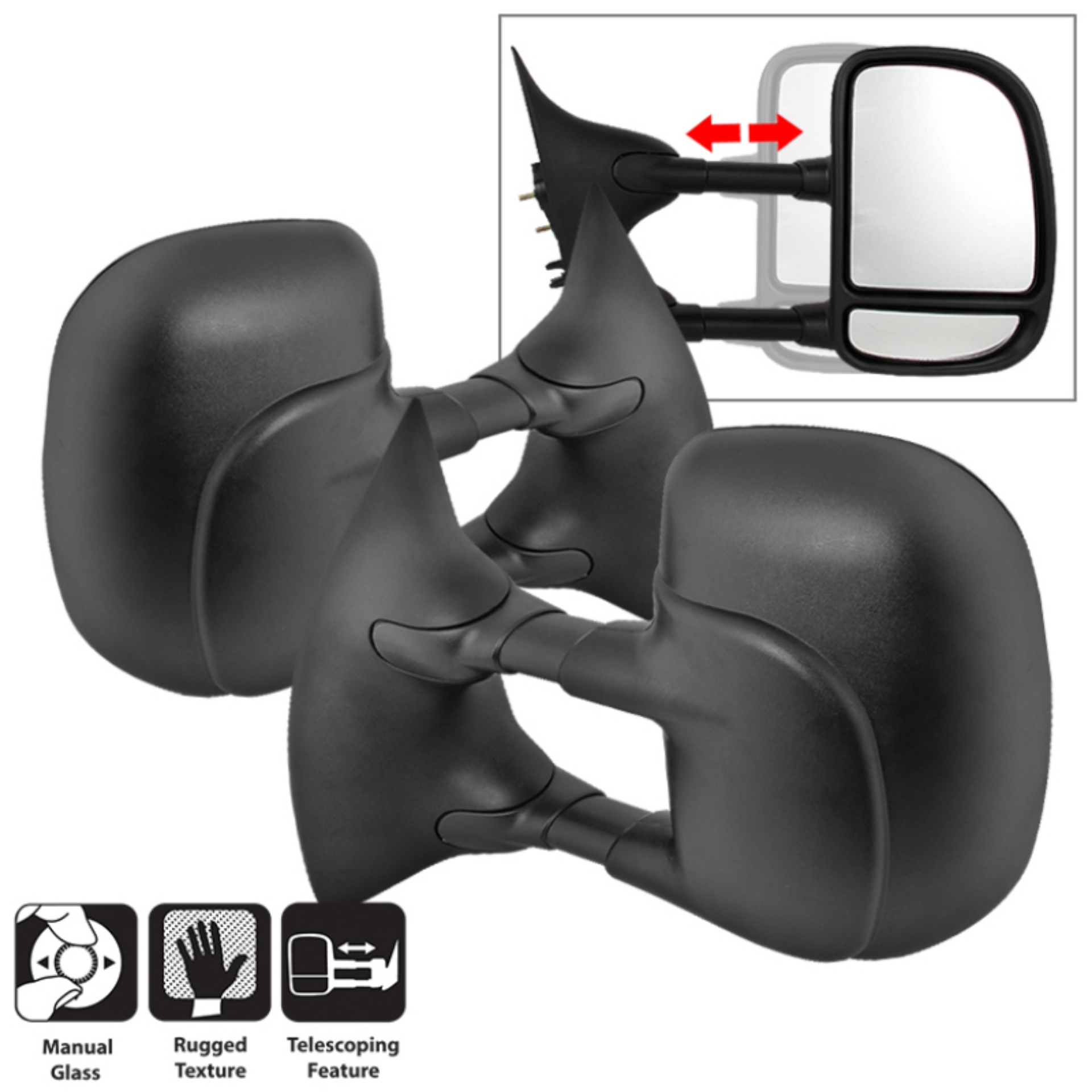 Picture of xTune 02-07 Ford SuperDuty L-R Manual Extendable - Manual Adjust Mirror MIR-FDSD99S-MA-SET