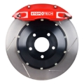 Picture of StopTech 06-10 VW Golf-Jetta Front BBK w- Red ST-40 Caliper Slotted 328x28 Rotor