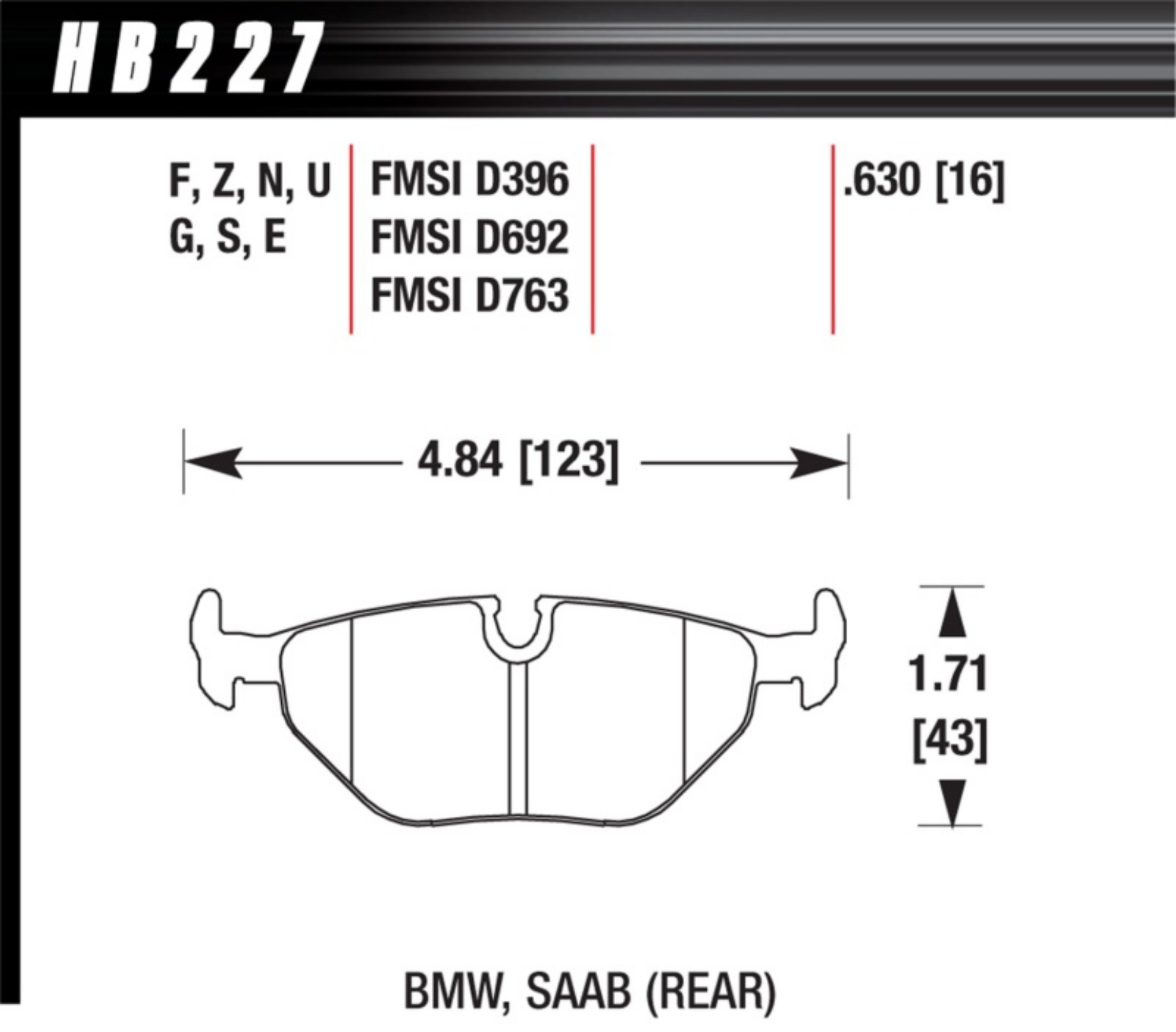 Picture of Hawk 92-95 BMW 325is DTC-50 Race Rear Brake Pads