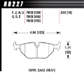 Picture of Hawk 92-95 BMW 325is DTC-50 Race Rear Brake Pads
