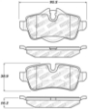 Picture of StopTech Performance 07-09 Mini Cooper-Cooper S Rear Brake Pads
