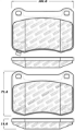 Picture of StopTech Performance 08-09 Lexus IS F Rear Brake Pads