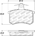 Picture of StopTech Performance 96-2-97 Audi A4 - 96-01 A4 Quattro - 95-98 A6 Rear Brake Pads