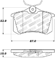 Picture of StopTech 02-08 Audi A4 Quattro - 2-99-02 Audi S4 - 93-10 VW Golf GL-GLS Performance Rear Brake Pads