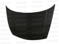 Picture of Seibon 06-08 Honda Civic 4 Door JDM - Acura CSX FD1-2-3-5 OEM Carbon Fiber Hood