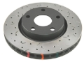 Picture of DBA 97-04 Corvette C5-C6 Rear Drilled & Slotted 4000 Series Rotor w- Black Hub