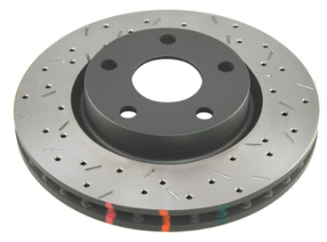Picture of DBA 97-04 Corvette C5-C6 Rear Drilled & Slotted 4000 Series Rotor w- Black Hub