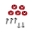 Picture of Xtune 7075-T6 Aluminum Concave Washer Red ACC-WASHER-RD