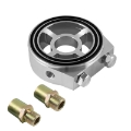 Picture of Xtune Oil Cooler-Gauge Sandwich Adapter Silver ACC-032-SL