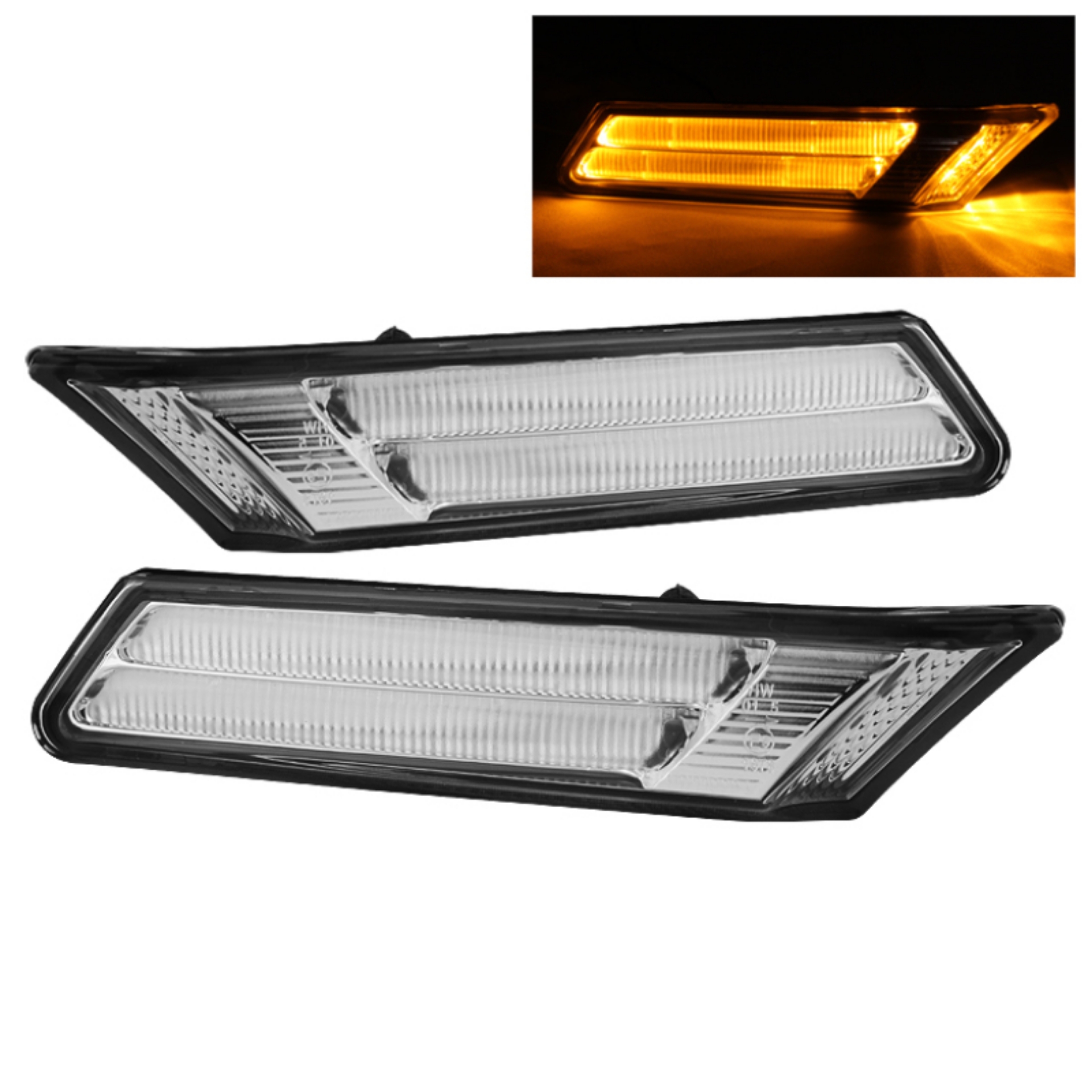 Picture of xTune Porsche 911 997 05-07 Side Marker Light Amber LED Clear SML-ON-P99705-AMLED-C