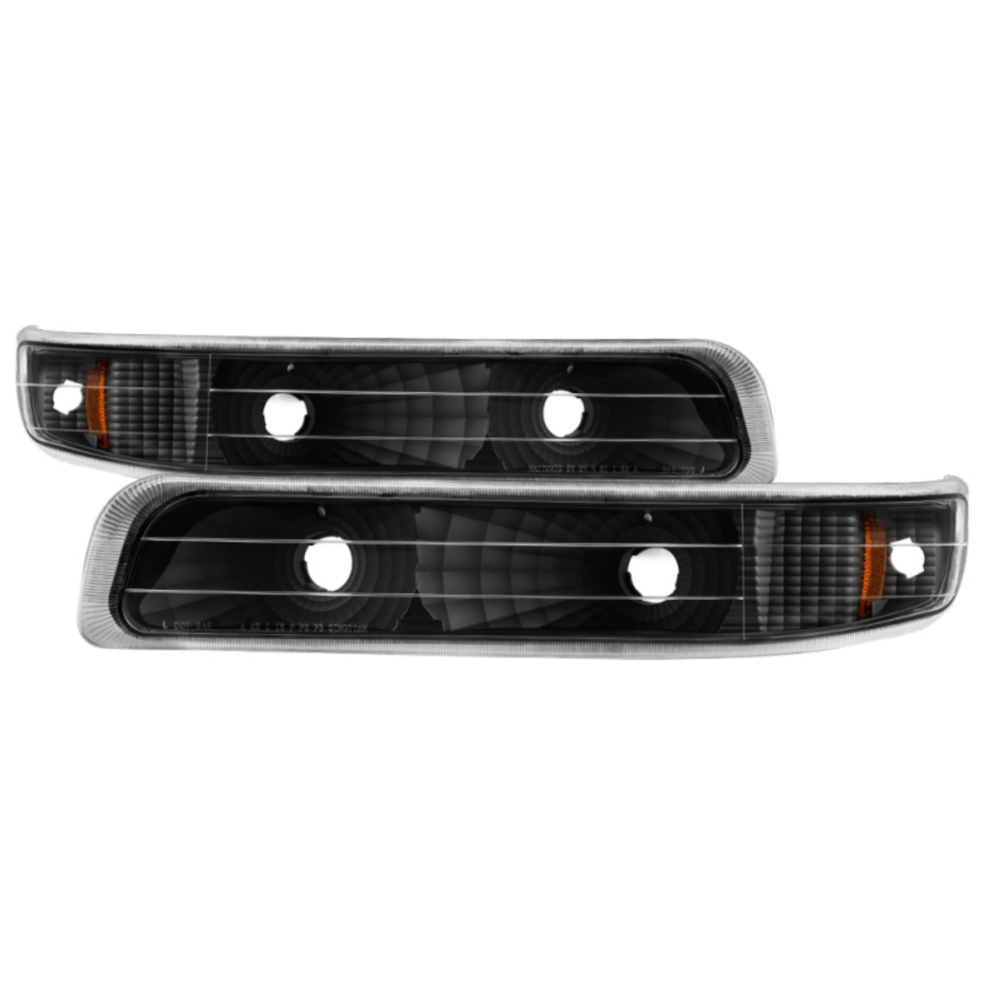 Picture of xTune Chevy Silverado 99-02 Amber Reflector Bumper Lights Black CBL-JH-CS99-AM-BK