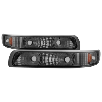 Picture of xTune Chevy Silverado 99-02 Amber Reflector Bumper Lights Smoke CBL-JH-CS99-AM-SM