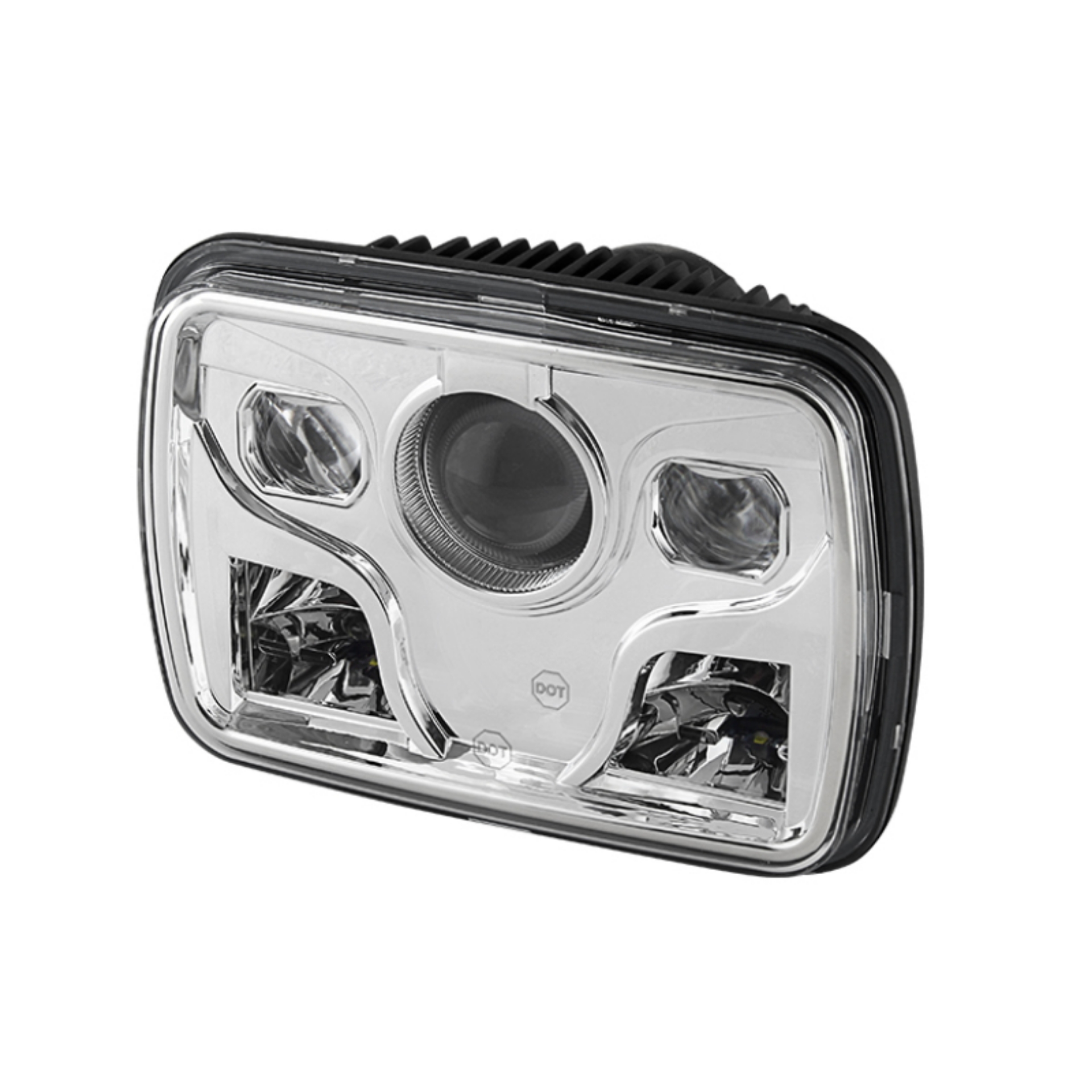 Picture of Xtune Rectangular SeaLED Beam 7X6 Inch LED Headlights  High-Low Beam  Chrome PRO-JH-7X6LED-HL-C