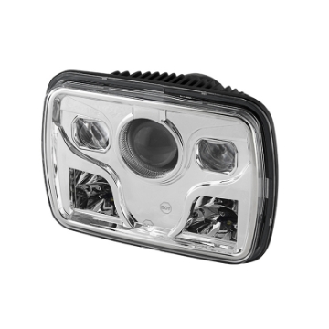 Picture of Xtune Rectangular SeaLED Beam 7X6 Inch LED Headlights  High-Low Beam  Chrome PRO-JH-7X6LED-HL-C