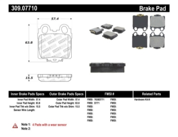 Picture of StopTech Performance 98-05 Lexus GS 300-350-400-430-450H - 00-05 IS250-300-350 Rear Brake Pads