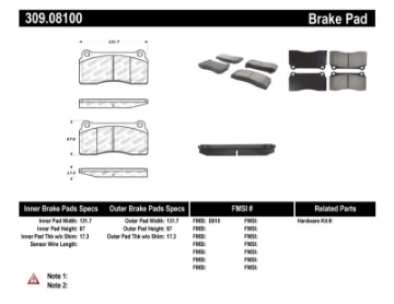 Picture of StopTech Performance 88-92 Ferrari F40 - 94-97 F50 Front & Rear Brake Pads