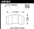Picture of Hawk 91-94 Porsche 911 Carrera  HP-10 Race Front Brake Pads