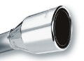 Picture of Borla 2-5in Inlet 4-5in Round Rolled Angle Cut Phantom X 7-75in Long Embossed Universal Exhaust Tips