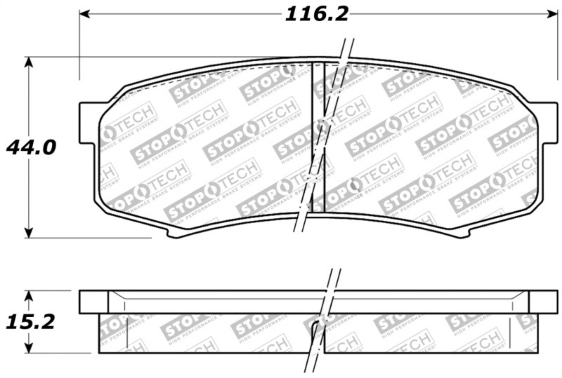 Picture of StopTech Performance 96-09 Lexus GX 470-LX 450-LX 470-LX 570 Rear Brake Pads