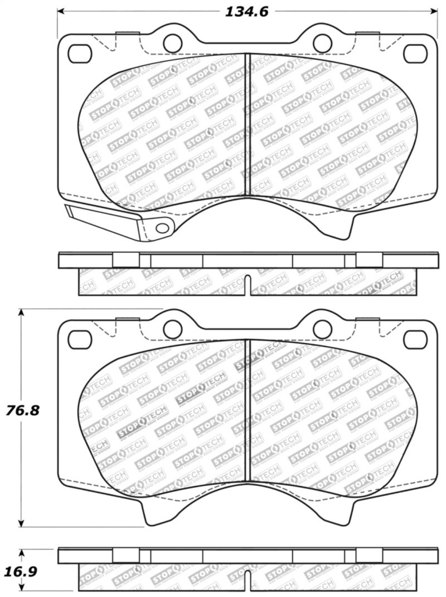 Picture of StopTech Performance 03-09 Lexus GX 470 Front Brake Pads