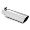 Picture of MBRP Universal Tip 3-5in OD 2-5in Inlet 12in L Angled Cut Rolled End Clampless No-Weld T304