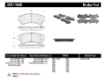 Picture of StopTech Performance 06-10 Ford Fusion - 07-10 Lincoln MKZ - 06-09 Mazda 6 Front Brake Pads