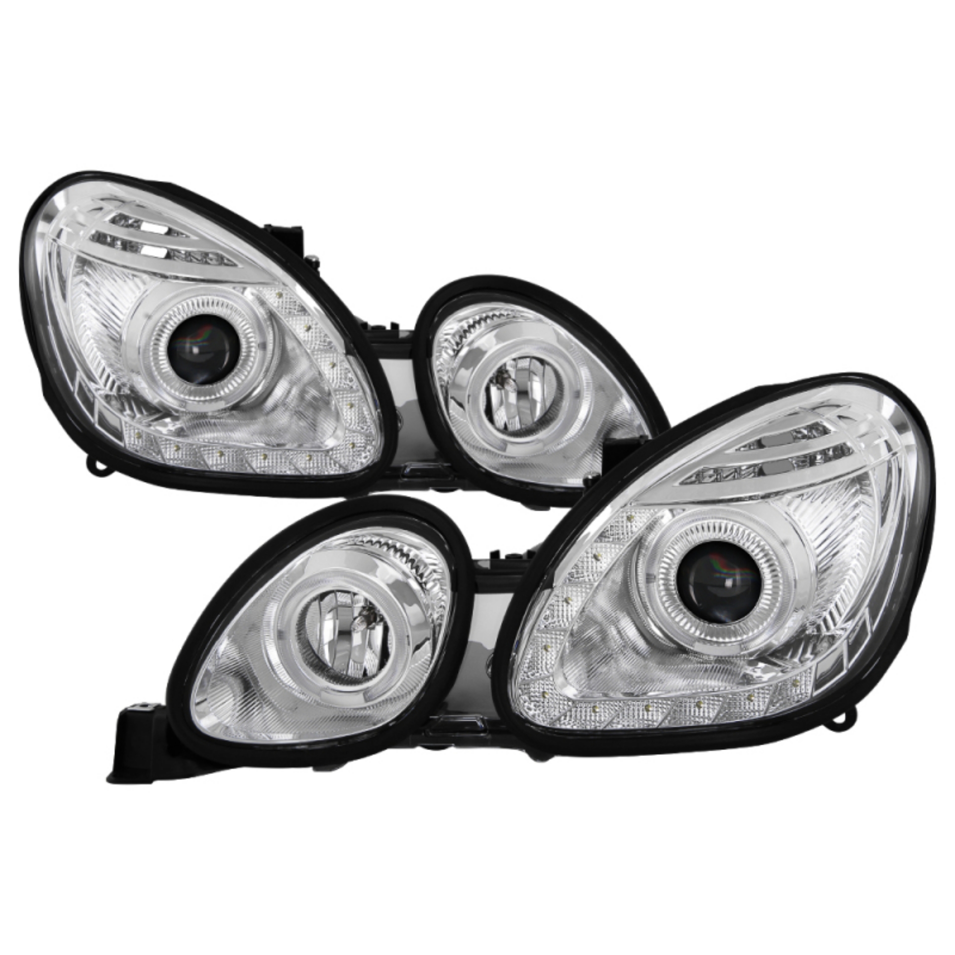 Picture of xTune Lexus GS300-GS400-GS430 98-05 Halogen Only Halo Projector Headlights Chrome PRO-JH-LGS98-LED-C