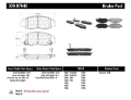 Picture of StopTech Performance 98-02 Honda Accord Coupe-Sedan 4cyl Rear Drum-Disc Front Brake Pads