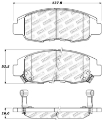Picture of StopTech Performance 98-02 Honda Accord Coupe-Sedan 4cyl Rear Drum-Disc Front Brake Pads
