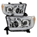 Picture of xTune Toyota Tundra 07-13 LED Light Bar Projector Headlights Chrome PRO-JH-TTU07-LED-C