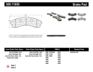 Picture of StopTech Performance 06-09 Chevrolet Corvette Z06 Front Brake Pads