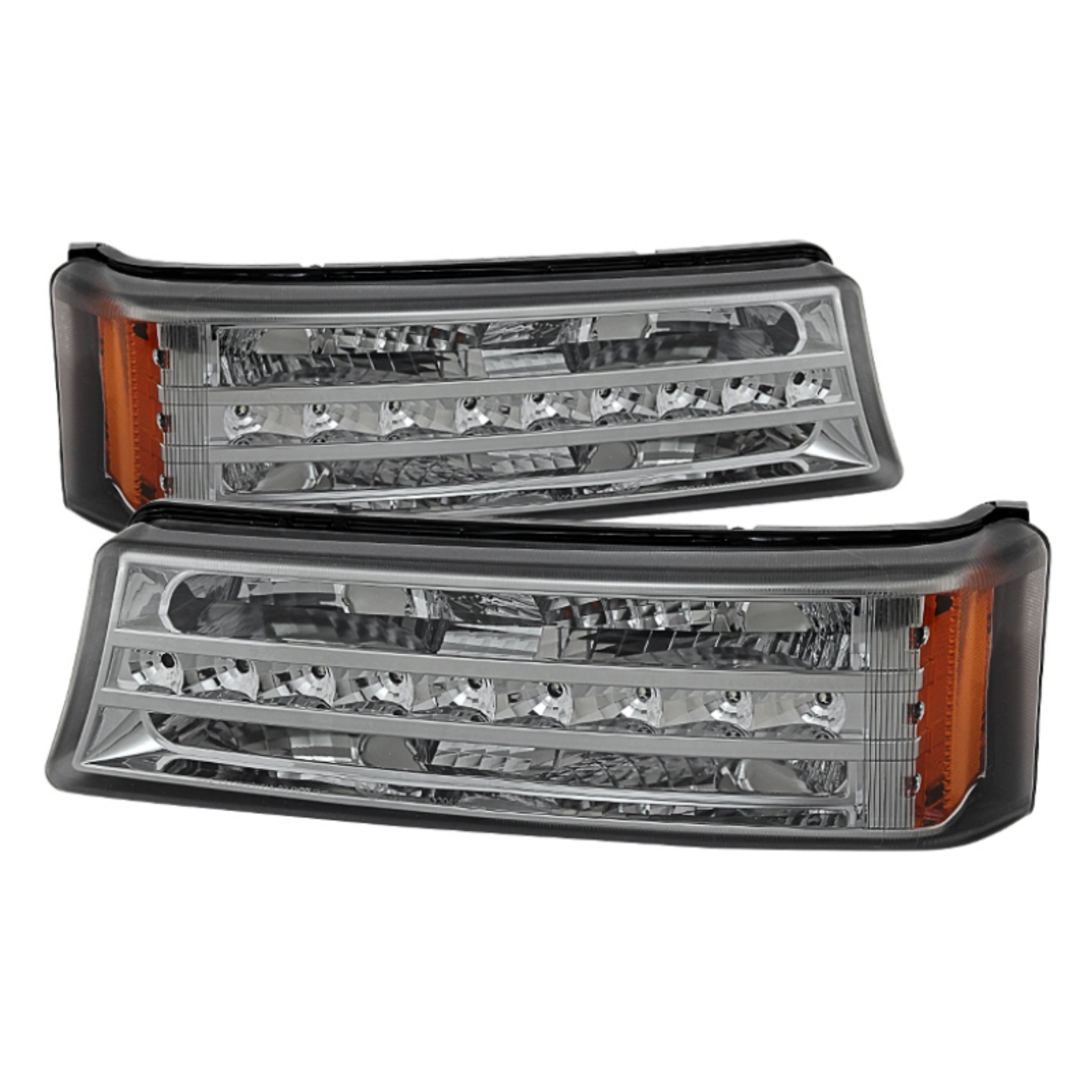 Picture of xTune Chevy Silverado 03-06 - Avalanche 02-06 LED Bumper Lights Smoke CBL-JH-CS03-LED-SM