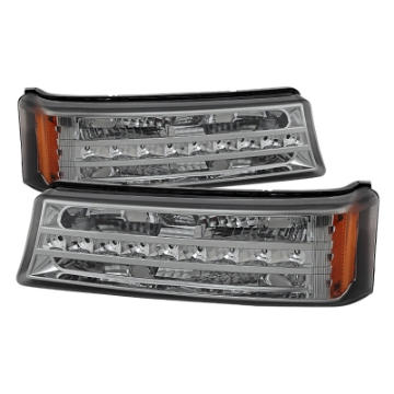 Picture of xTune Chevy Silverado 03-06 - Avalanche 02-06 LED Bumper Lights Smoke CBL-JH-CS03-LED-SM