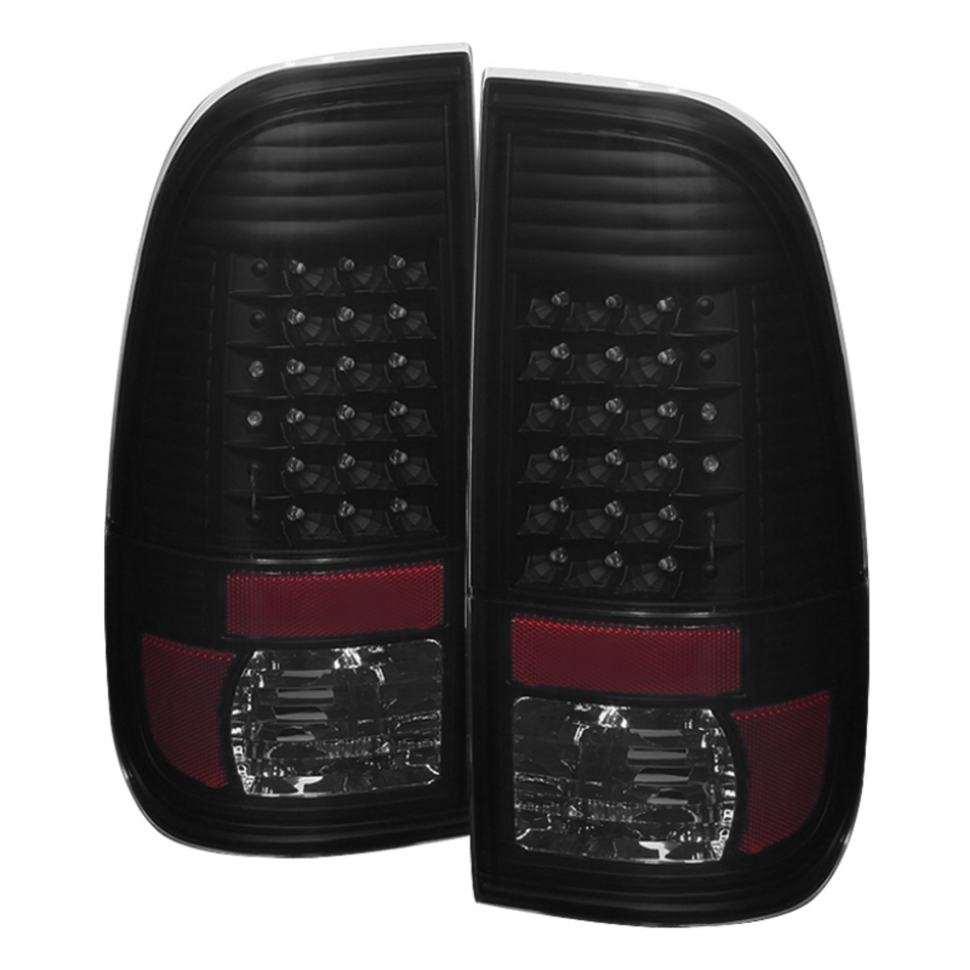 Picture of xTune Ford Super Duty 08-15 LED Tail Lights Black Smoke ALT-JH-FS08-LED-BKSM
