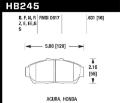 Picture of Hawk 94-01 Acura Integra excl Type R  DTC-60 Race Front Brake Pads