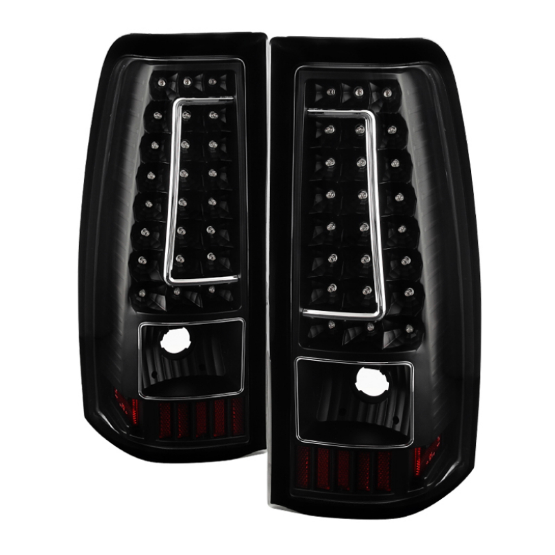 Picture of xTune Chevy Silverado 1500-2500-3500 03-06 C-Shape LED Tail Lights Black ALT-ON-CS03-G2-LED-BK