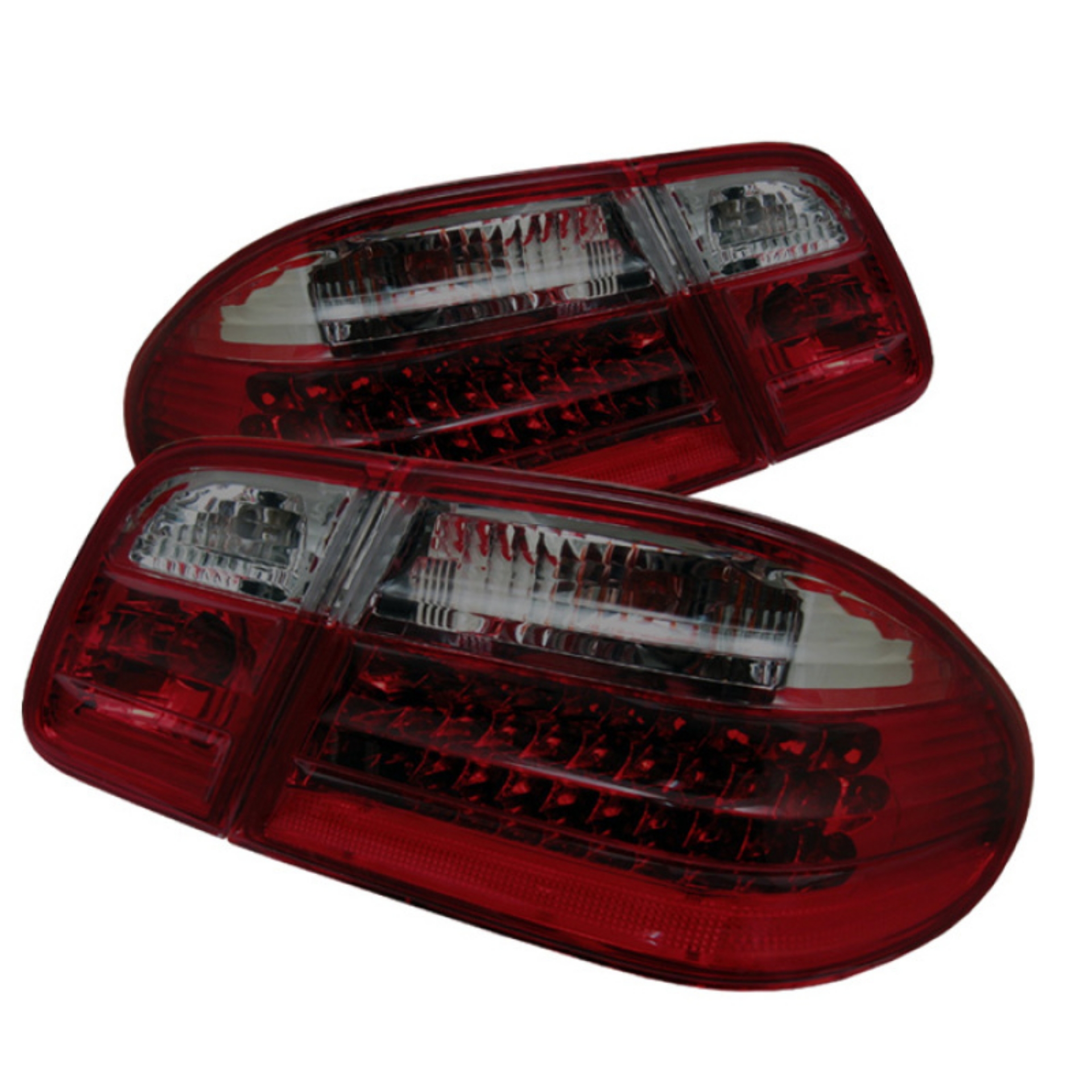 Picture of xTune Mercedes Benz W210 E-Class 96-02 LED Tail Lights Red Smoke ALT-CL-MBW210-LED-RSM