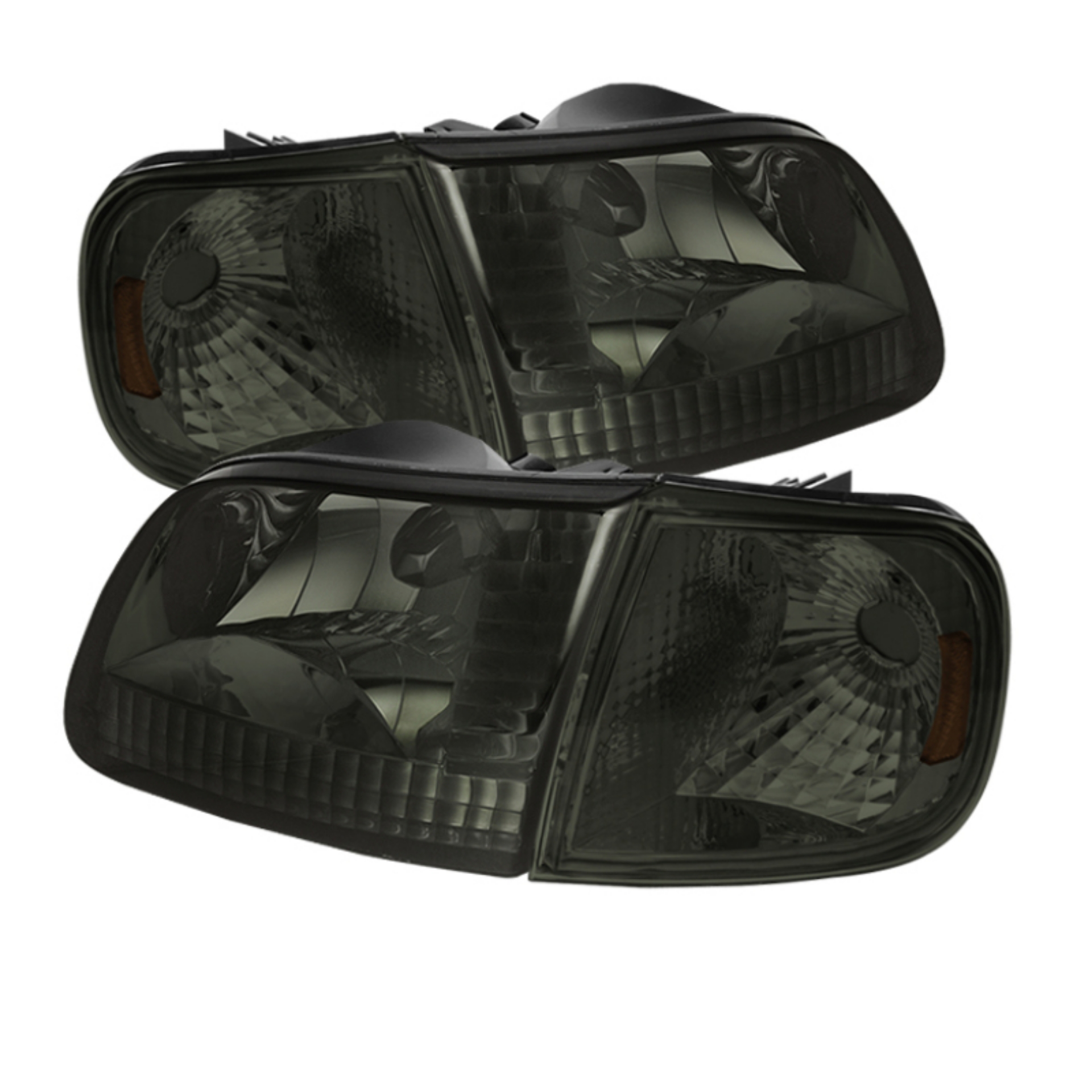 Picture of xTune Ford F150 97-03 - Expedition 97-02 Crystal Headlights w-Corner Smoke HD-JH-FF15097-SET-AM-SM