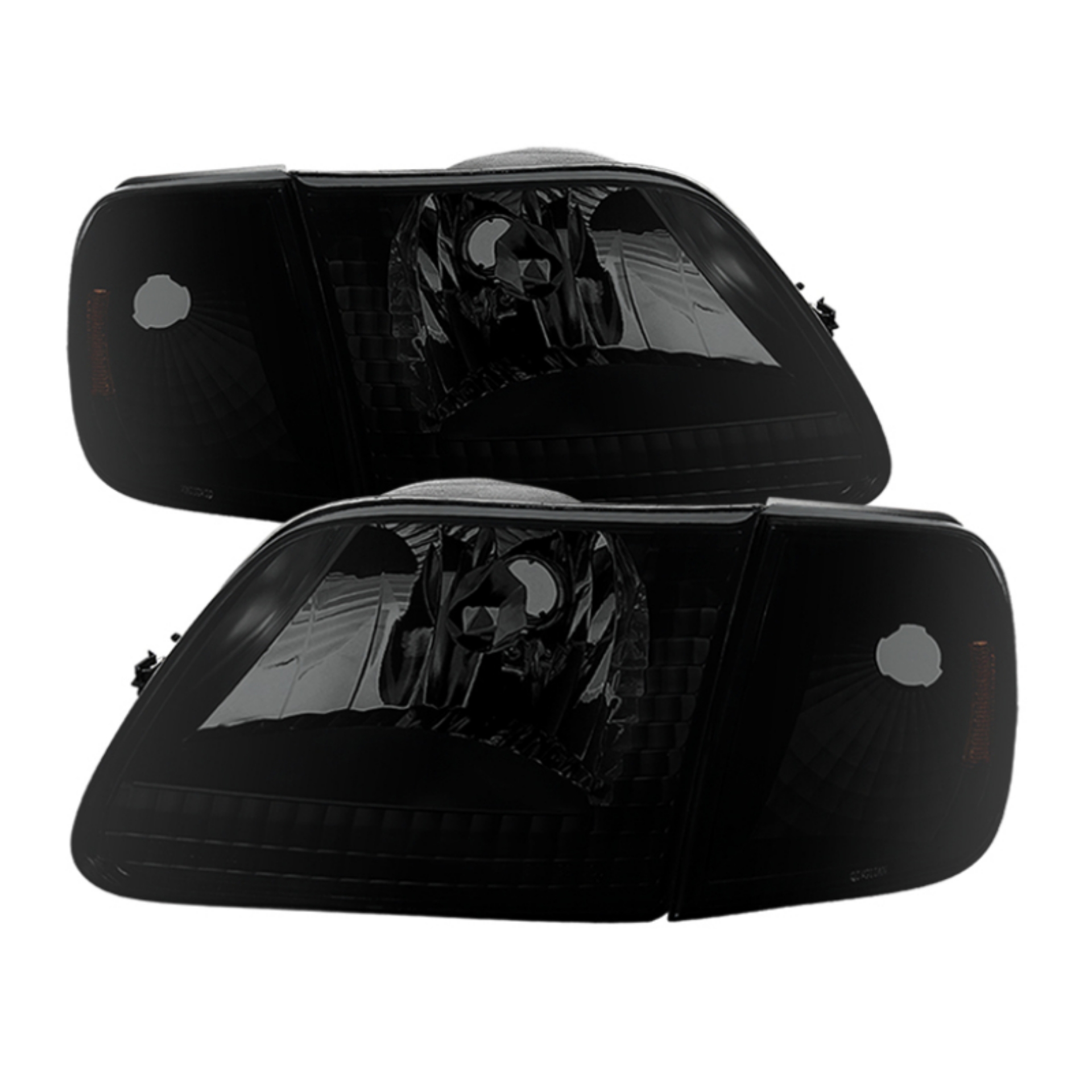 Picture of xTune Ford F150 97-03 Crystal Headlights w-Corner Black Smoked HD-JH-FF15097-SET-AM-BSM